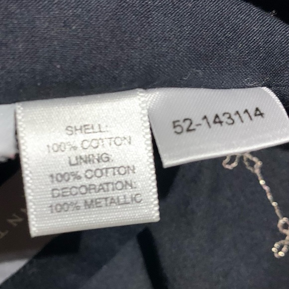 Woman's Boho Style Black w/Gold Embroidered Sequence Skirt by Ann Taylor - Picture 6 of 8